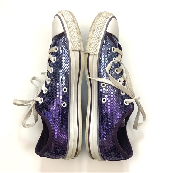 purple sequin converse shoes